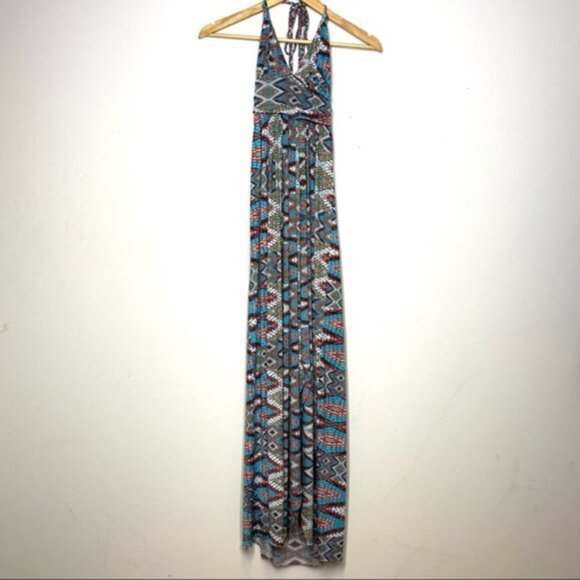 MISA LOS ANGELES Ever Maxi‎ High Low Dress Snakeskin Print Women  Size XS - Picture 3 of 10